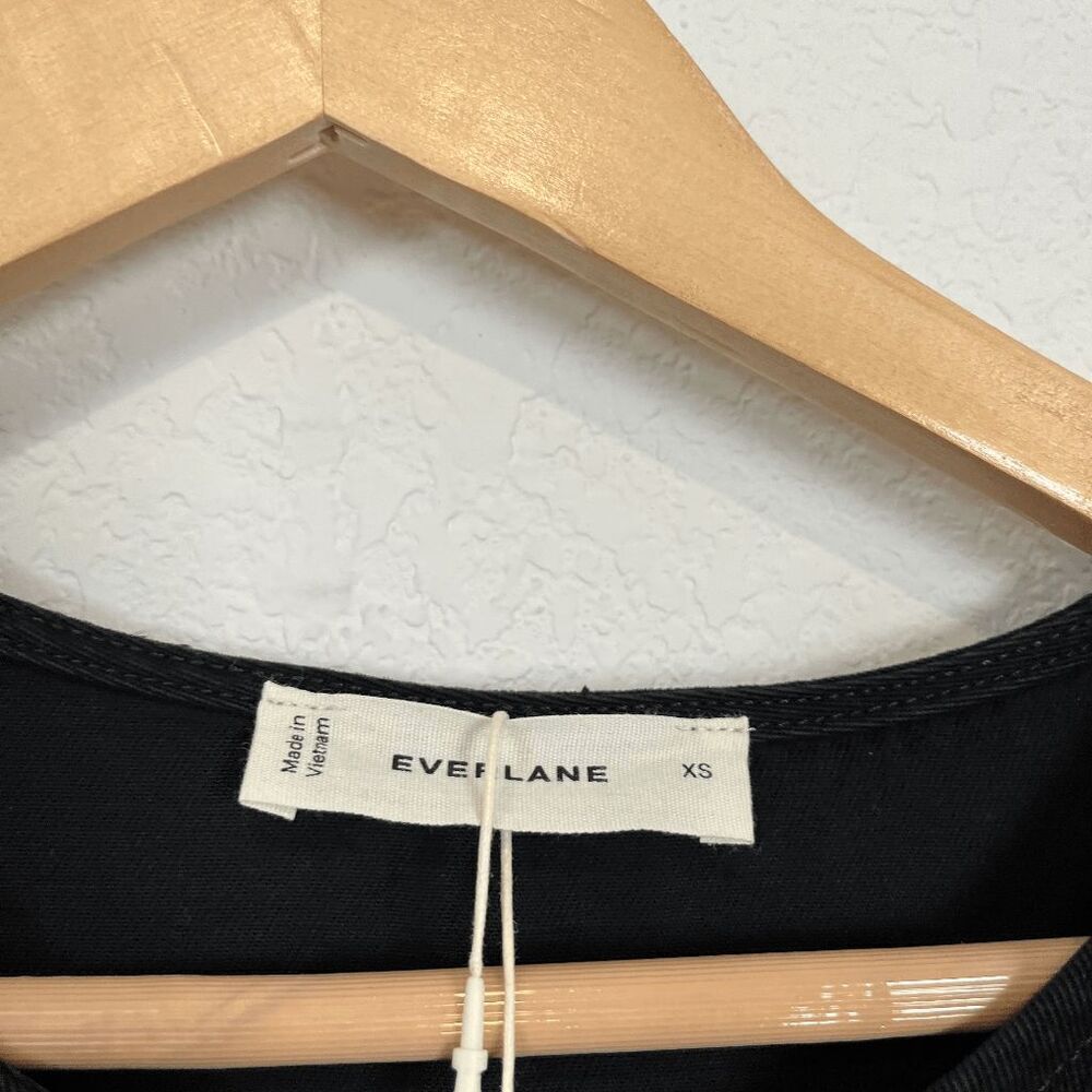 Everlane Buttersoft Black The Relaxed T-Shirt Midi Dress Women's Size XS NWT - Picture 5 of 5